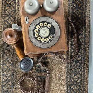 Vintage Brown Rotary Telephone